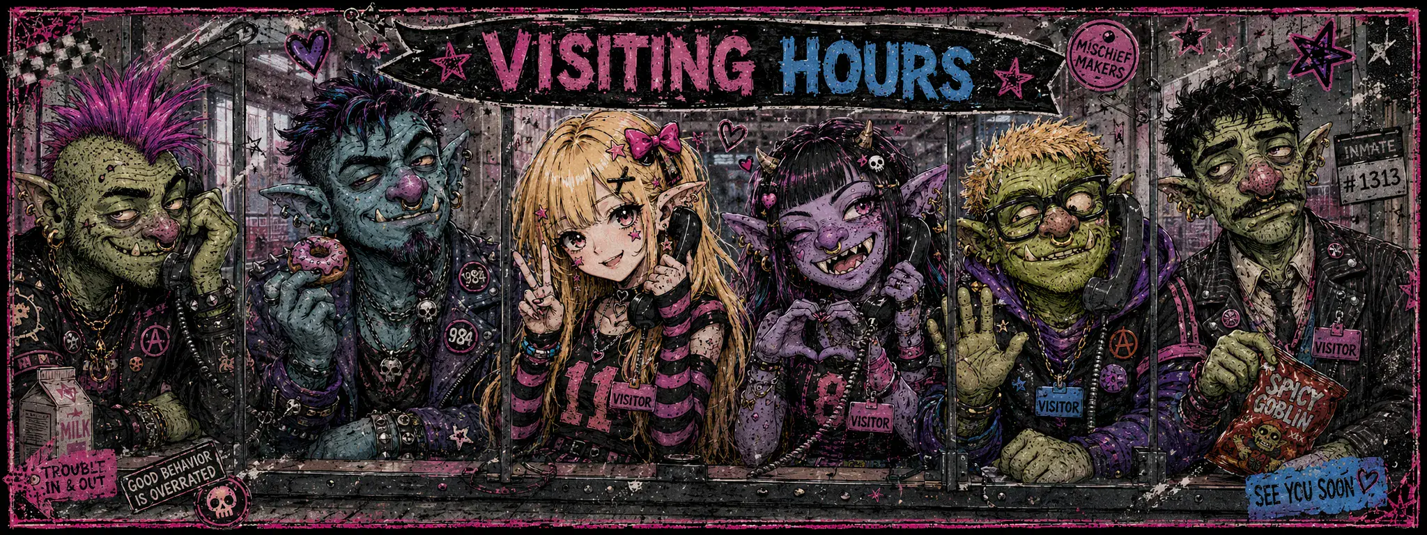 Exhibit A visiting hours banner