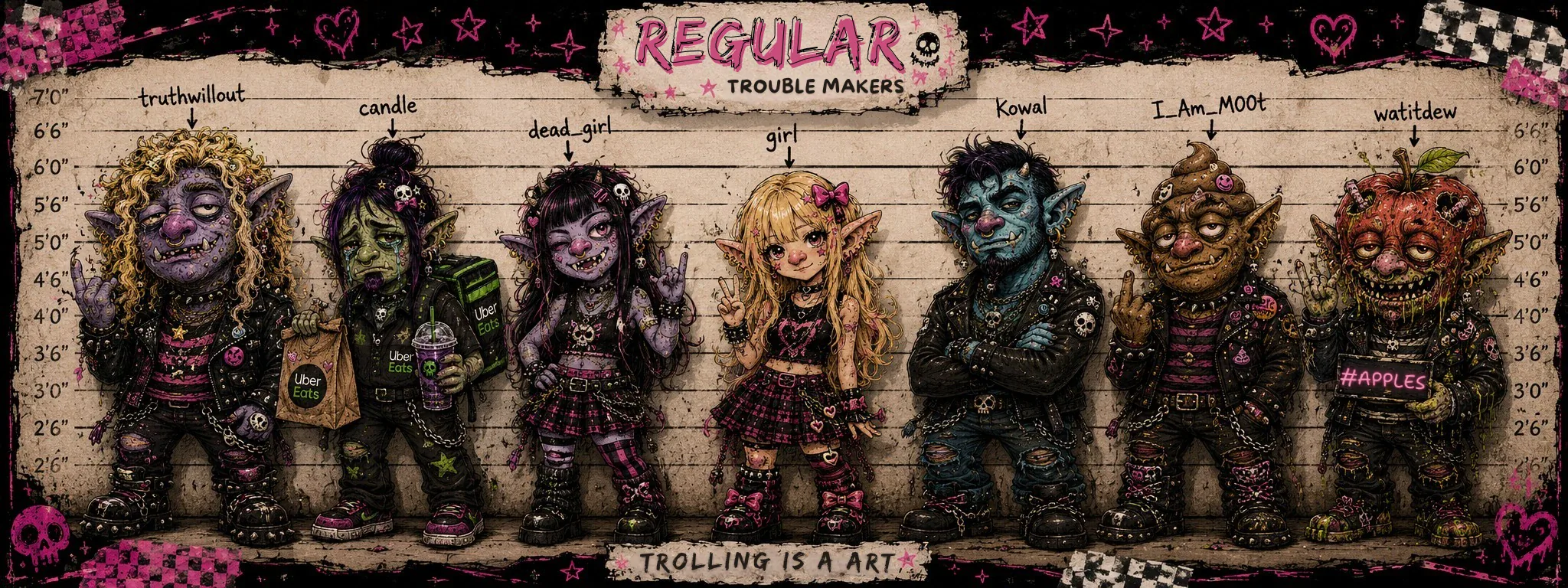 Regular trouble makers lineup